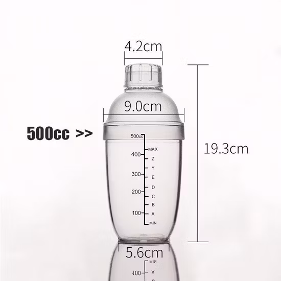 1000-ml-Cocktailshaker aus Kunststoff mit großem Fassungsvermögen und individuellem Logo-Aufdruck