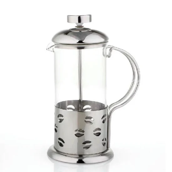 French Press Kaffee-Teekanne, Glas- und Edelstahl-Kaffeekanne, Perkolatoren